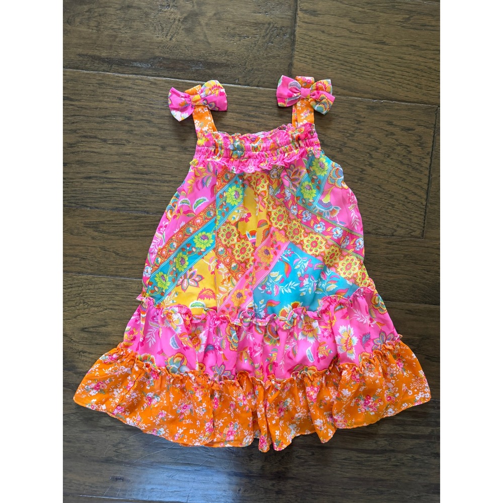 Jona Michelle Girls' Floral Patchwork Sundress Size 4T
